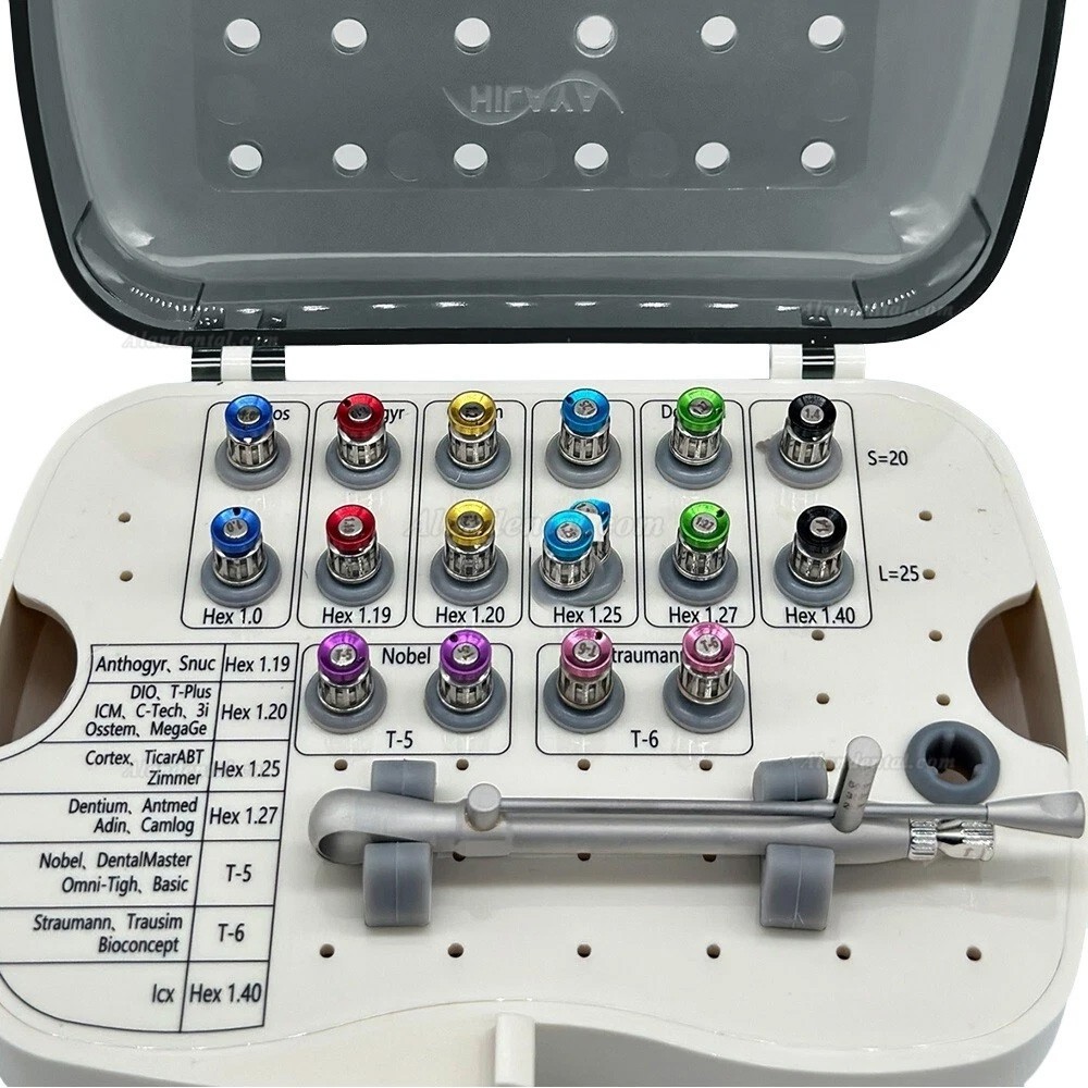 HLY XLY-NLBS100 Dental Universal Implant Abutment Ratchet Torque Wrench Kit